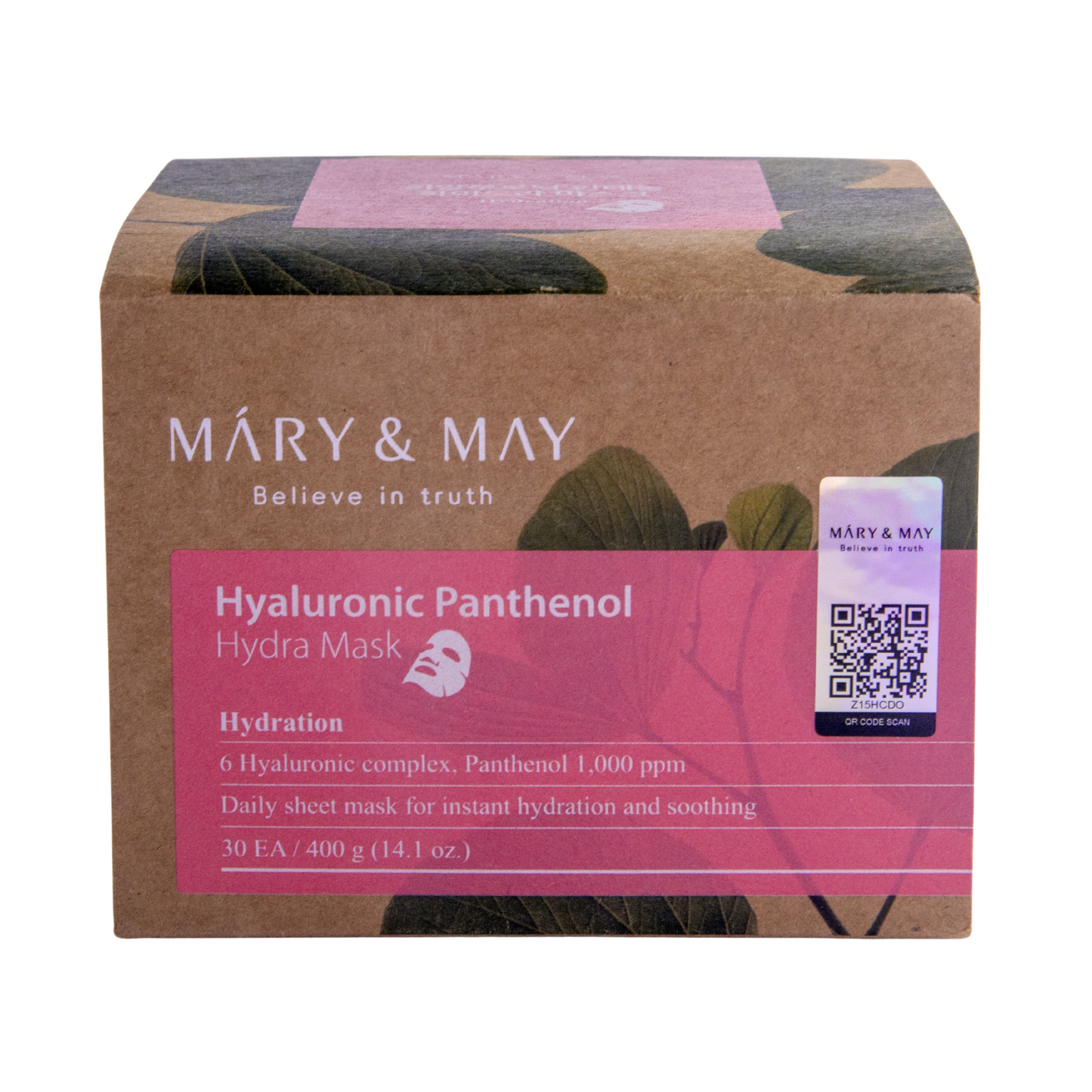 Mary&May Hyaluronic Panthenol Hydration Face Mask 30pcs.