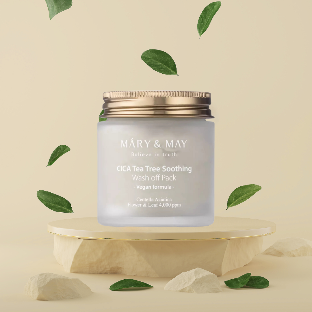 Mary&May CICA Tea Tree Soothing Clay Mask 125g front label