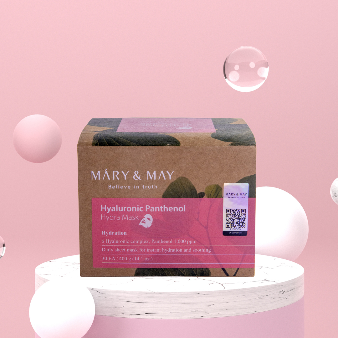 Mary&May Hyaluronic Hydration Face Mask 30pcs. pakaging, front