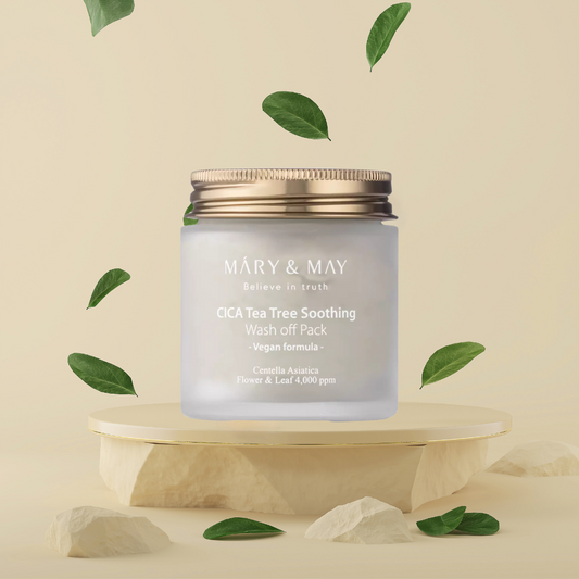 Mary&May CICA Tea Tree Soothing Clay Mask 125g front label